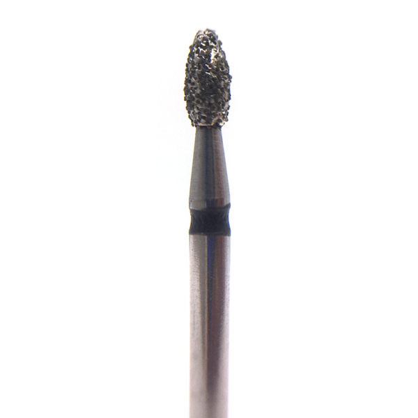 Бор алмазный 833SG, яйцевидный, D=1.6 мм, L=3.4 мм, FG, черный - фото 0