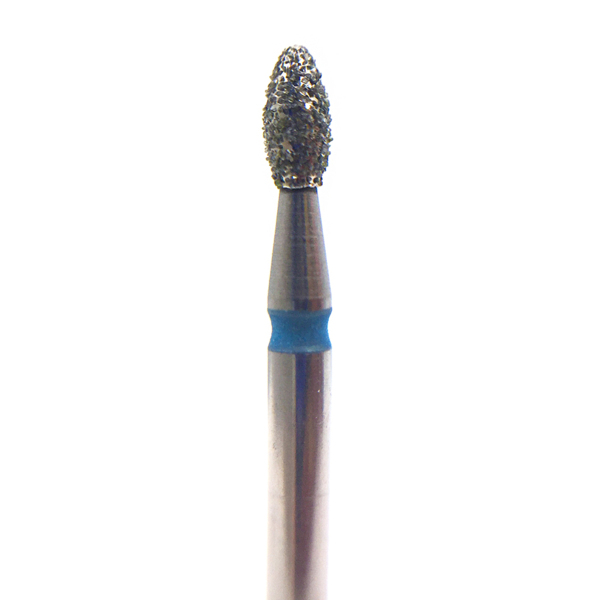 Бор алмазный 833, яйцевидный, D=1.6 мм, L=3.4 мм, FG, синий - фото 0