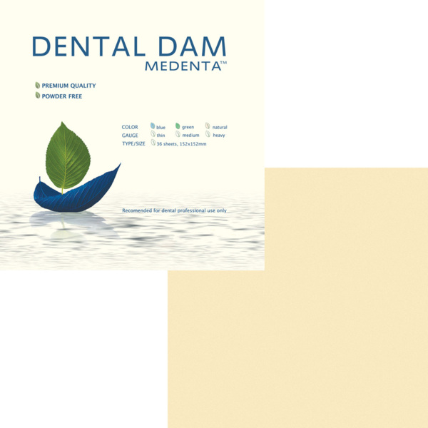 Dental Dam - завеса стоматологическая для изоляции полости рта, натуральная/толстая, 36 шт - фото 0