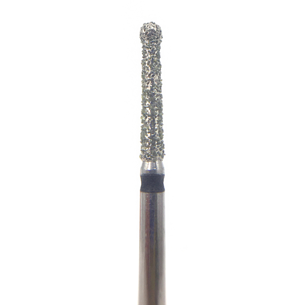 Бор алмазный 802LSG, шаровидный с воротником, удлиненный, D=1.4 мм, FG, черный - фото 0