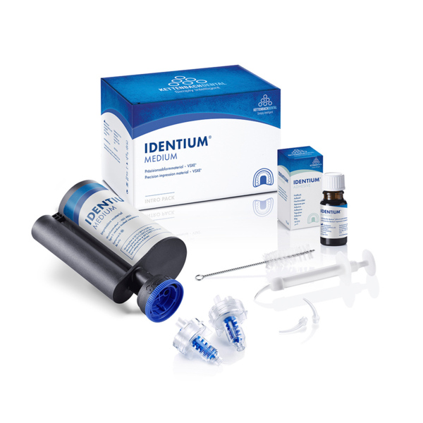 Identium Medium (Intro pack) - оттискная масса (А-силикон), 380 мл + аксессуары - фото 0