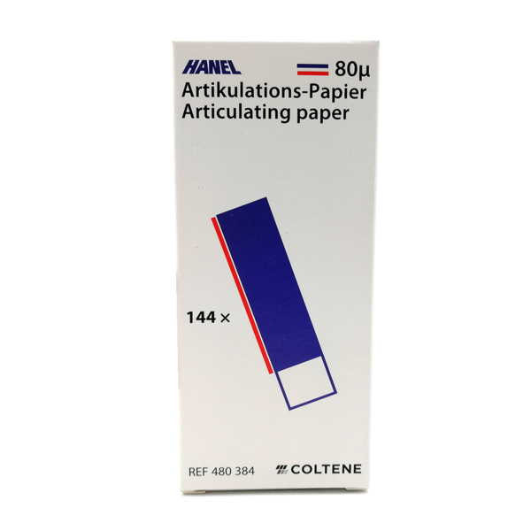 Артикуляционная бумага 80 мкм, I форма, 144 листа, синяя/красная - фото 0