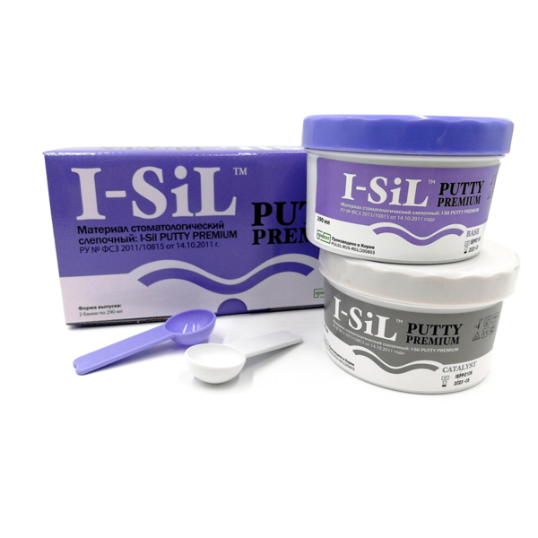 I-SiL Premium Putty - поливинилсилоксановая оттискная масса (А-силиконы), 2х290 г - фото 10