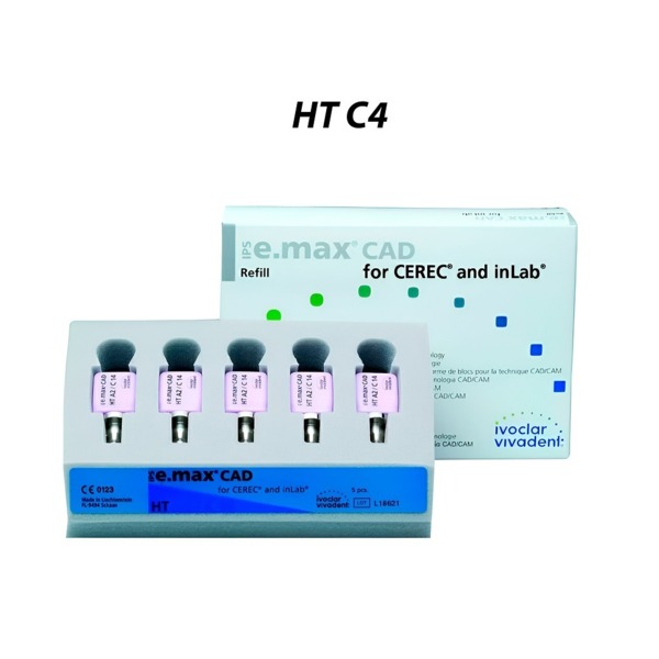 IPS e.max CAD CEREC/inLab HT - блоки из стеклокерамики, цвет C4 I12, 5 шт - фото 0
