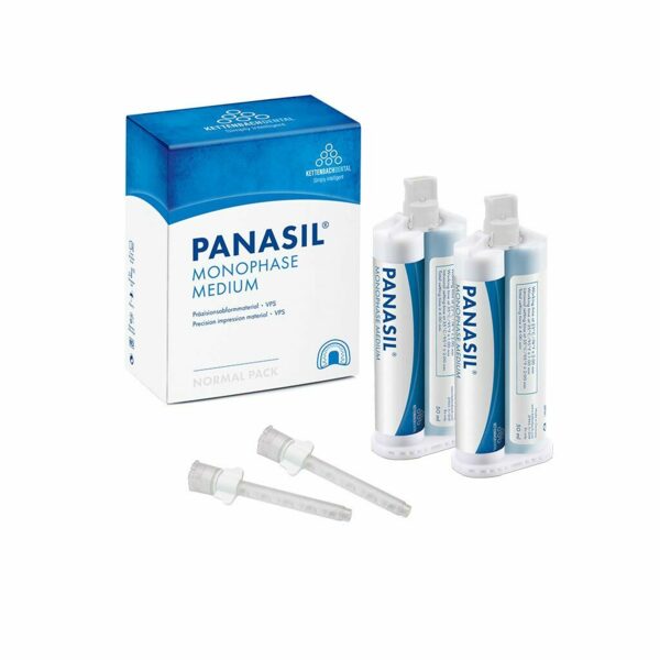 Оттискный материал Kettenbach Panasil monophase Medium, монофазный, среднетекучий, синий, 2x50 мл + 6 канюль