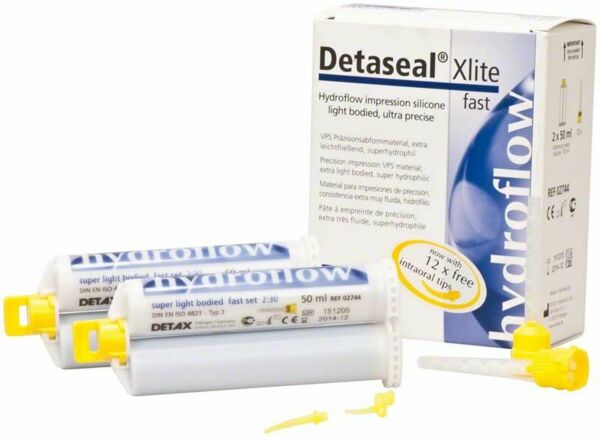 Detaseal hydroflow Xlite fast - корригирующий материал, стандартная упаковка 2х50 мл - фото 0