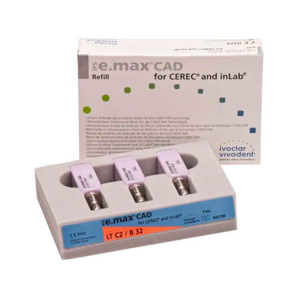 IPS e.max CAD CEREC/inLab LT - блоки из стеклокерамики, цвет C2 B32, 3 шт - фото 1