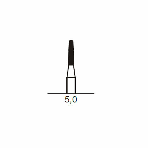 Бор твердосплавный CB 5 TRL, конус закругленный, D=1.2 мм, L=5.0 мм, FG, синий - фото 1