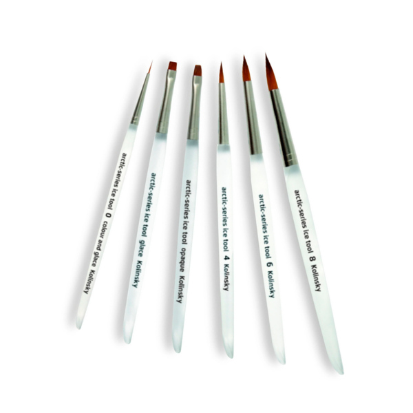 Pure Kolinsky Arctic Series - кисть для керамики, чистый колонок, 0-Colour и Glace - фото 0