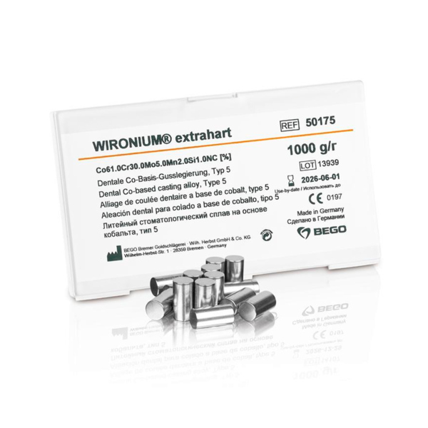 Wironium - кобальт-хромовый сплав для бюгельного протезирования, экстра твердый, 1000 г - фото 0