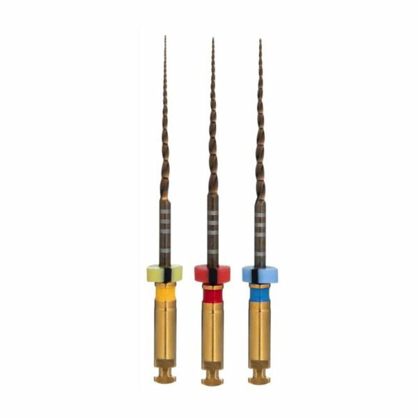 Файлы машинные Eurofile ULTRATAPER NEXT GOLD, стерильный, для препарирования каналов, 21 мм, набор №X1-X3, никель-титан, 3 шт - фото 0