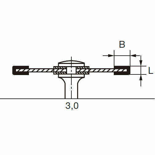 Алмазный диск 911 HPC, сверхгибкий, перфорированный, D=22.0 мм, L=0.15 мм, B=3.0 мм, HP, желтый - фото 1
