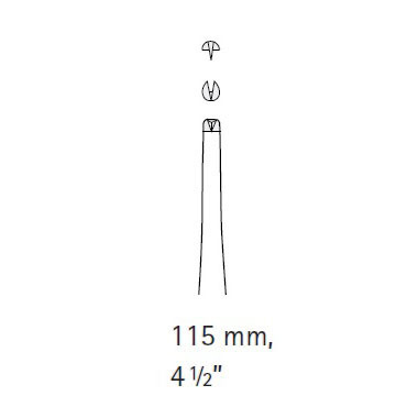Пинцет хирургический, стандартный, зубчики 1х2, длина 115 мм - фото 1