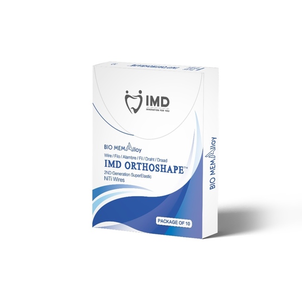 Дуга ортодонтическая IMD NITI Bio MEMAlloy 0.016x0.022", сечение прямоугольное, форма Natural, верхняя челюсть, 1 шт - фото 0