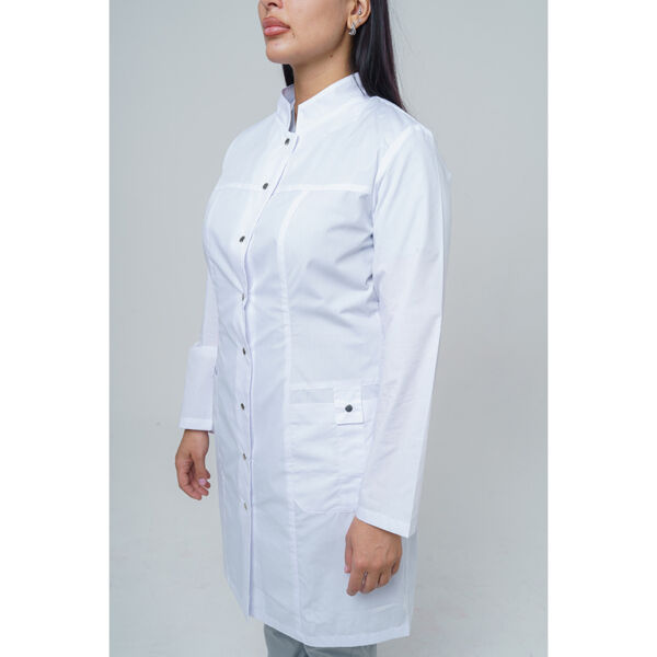 Халат женский на кнопках 248 Ultra, длинный рукав, белый, 58 - фото 3
