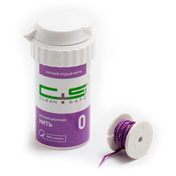 Нить ретракционная Clean+Safe ProfiCord, без пропитки, размер 0, 254 см - фото 0