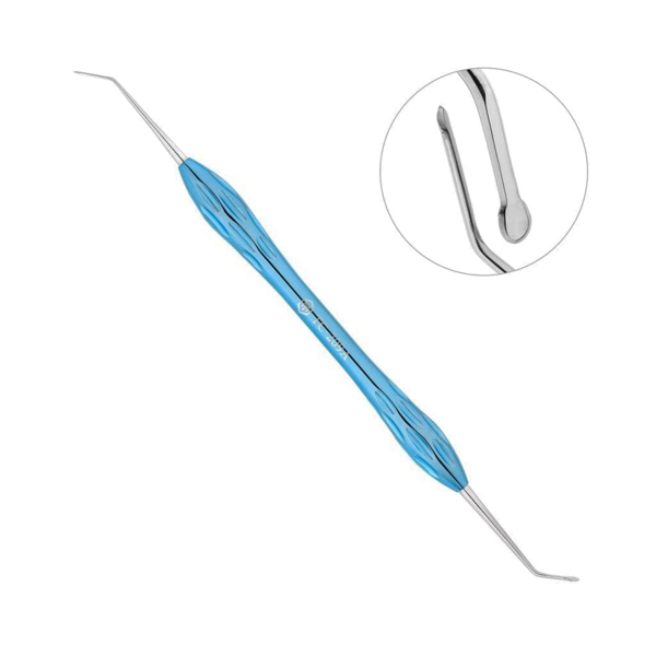 Распатор двусторонний, микрохирургический, 185 мм, рабочая часть 2.7/1.6 мм, ручка А - фото 0