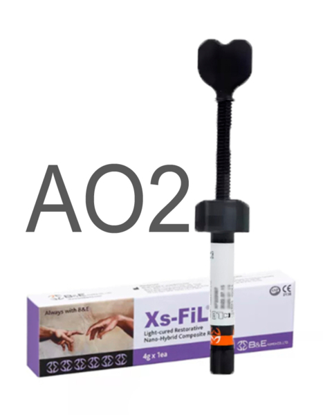 Xs-FiL - универсальный наногибридный светоотверждаемый композит, цвет AO2, шприц 4 г - фото 0
