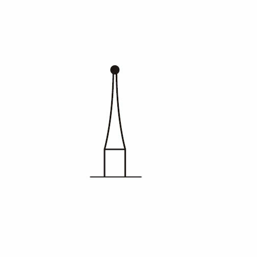 Бор твердосплавный CB 141, шаровидный, D=1.0 мм, HP, синий - фото 1