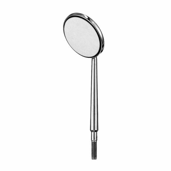 Зеркало Hu-Friedy #4, родиевое, одностороннее, американская резьба, 22 мм, 12 шт - фото 0