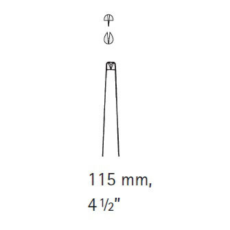 Пинцет хирургический Aesculap, изогнутый, зубчики 1х2, 145 мм - фото 1