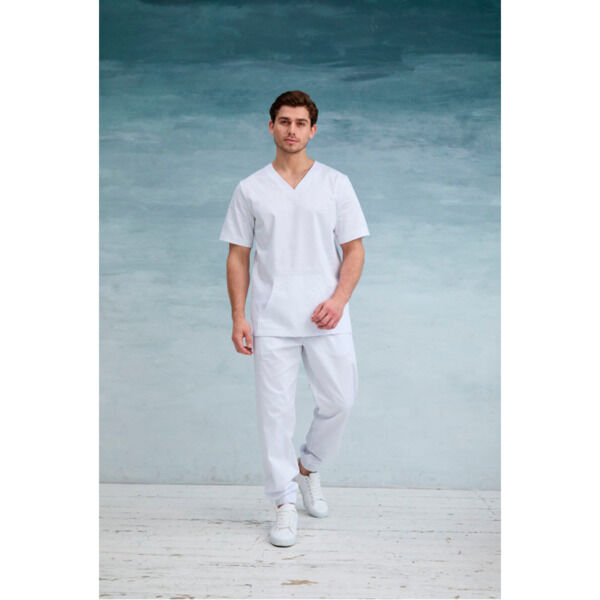 Туника мужская Dr. Nice с накладным карманом, белый,50 - фото 0