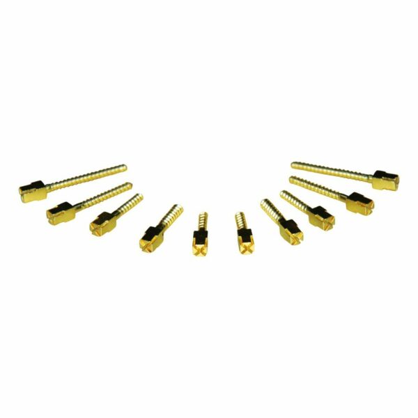 Штифт латунный позолоченный внутриканальный ФОРМА ШВП №XL3, анкерный, для реставрации коронки зуба, цилиндр, D=1.35 мм, L=14 мм, 12 шт - фото 1