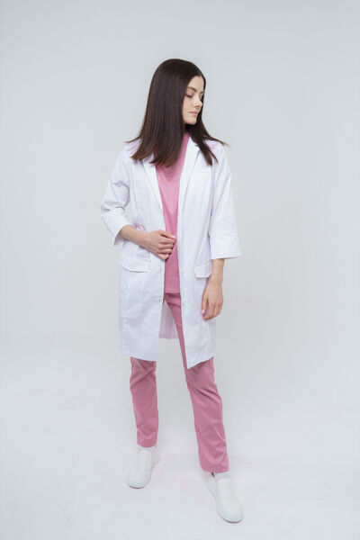 Халат женский Тезис TZ120, белый, 44 - фото 4