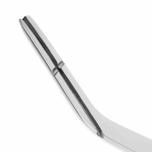 Пинцет стоматологический HLW №22-5, изогнутый, для штифтов, рифленые зубчики, L=150 мм, с фиксатором, сталь, 1 шт - фото 1