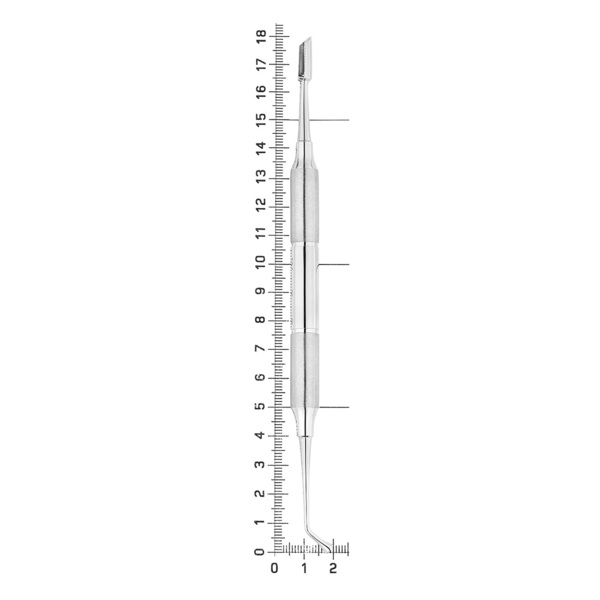 Ложка кюретажная, штопфер 4,0 мм, лопатка прямая 13,0х6,0 мм - фото 1