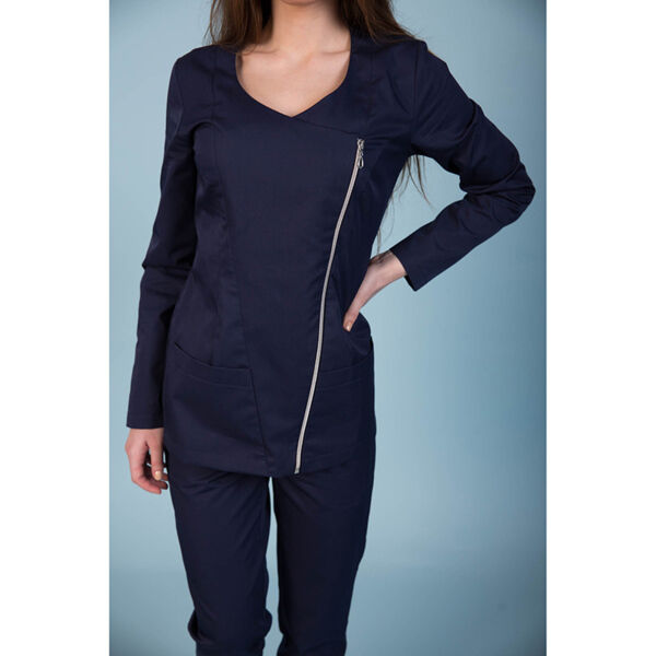 Туника женская Dr. Nice с косой молнией, синий, 48 - фото 2