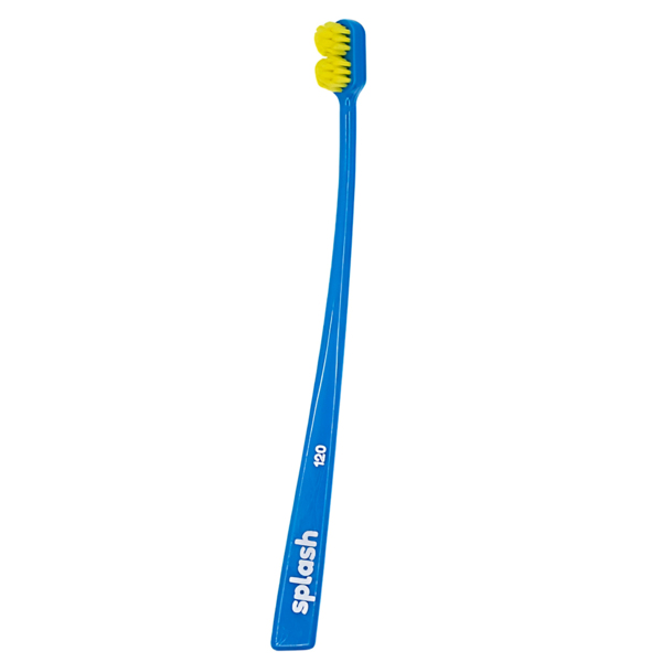 Зубная щетка Splash Brush Double 120, очень мягкая, синий, 1 шт - фото 0