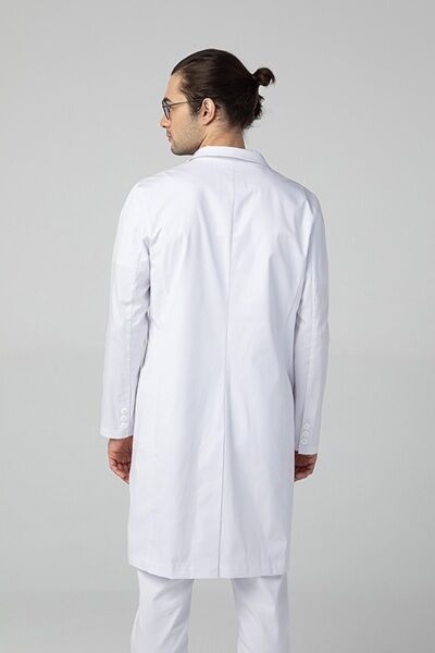 Халат медицинский мужской Dr. Nice DRN820, длинный рукав, на пуговицах, белый, 54 - фото 3