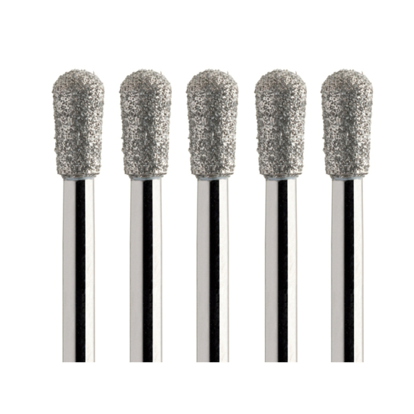 Бор алмазный 830L, груша, D=2.5 мм, L=5 мм, FG, синий, 5 шт - фото 0