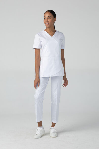 Туника женская Dr. Nice, короткий рукав, белый, 42 - фото 2