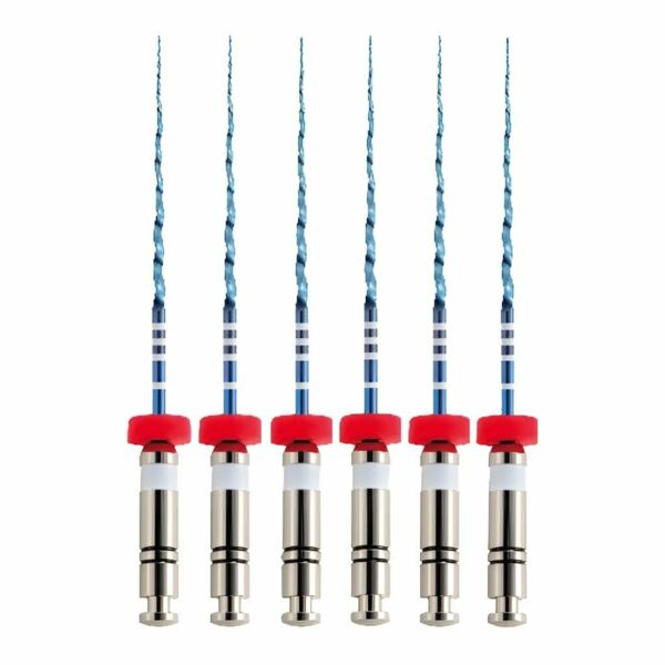 Файлы машинные Eurofile UltraFiles Blue Heat Activation, для искривленных каналов, 25 мм, №90/.04, никель-титан, 6 шт - фото 0