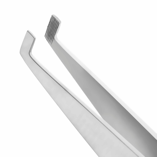 Пинцет ортодонтический HLW №H-321A, изогнутый, обратный, для брекетов, рифленые зубчики, L=125 мм, сталь, 1 шт - фото 3