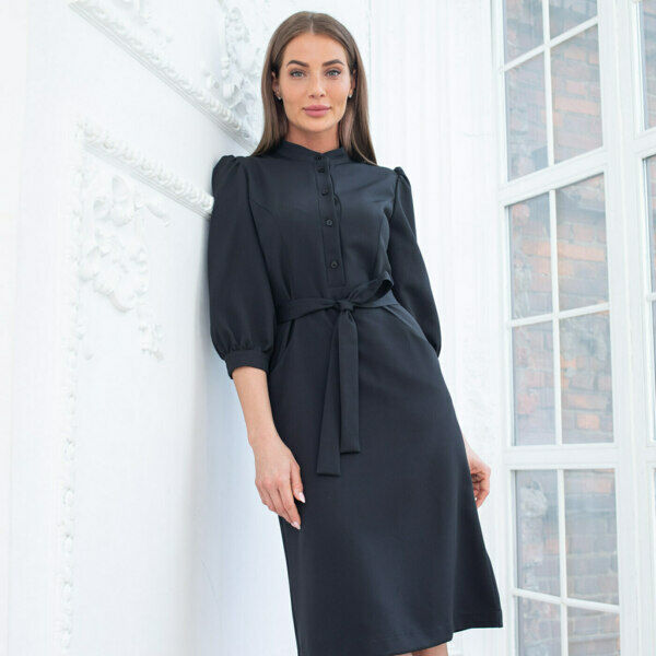 Платье Dr. Nice «Beauty» на пуговицах, черный, 44 - фото 3