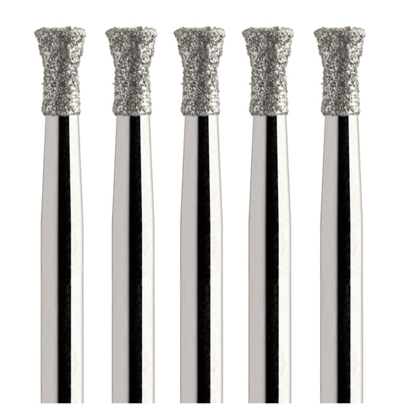 Бор алмазный 806, конус обратный, D=2.3 мм, L=3.5 мм, FG, синий,5 шт - фото 0