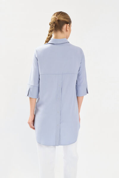 Рубашка женская на кнопках Тезис TZ450, серый, 52 - фото 3