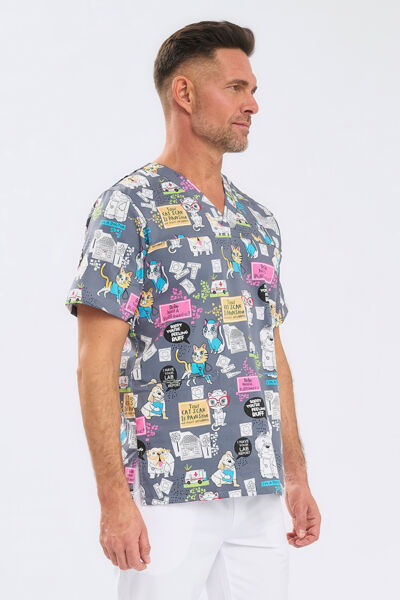 Туника мужская Тезис TZ600, принт "Котики и собачки", 50 - фото 1