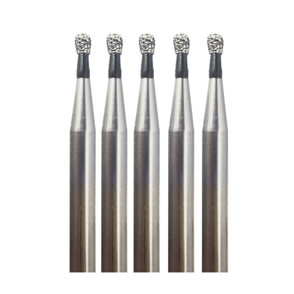 Бор алмазный Ecoline E 805, конус обратный, D=1.4 мм, FG, черный, 5 шт - фото 0