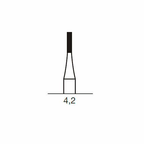 Бор твердосплавный CB 21, цилиндр, D=1.0 мм, L=4.2 мм, FG, синий - фото 1