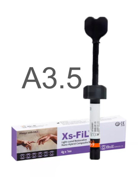 Xs-FiL - универсальный наногибридный светоотверждаемый композит, цвет A3.5, шприц 4 г - фото 0