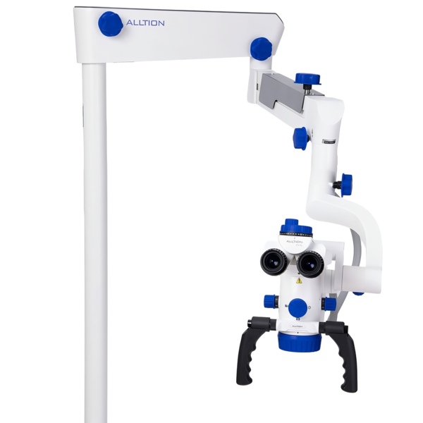 Микроскоп стоматологический Alltion AM-5000V, операционный,  6-ступенчатое увеличение, с вариоскопом, сменное крепление - фото 0