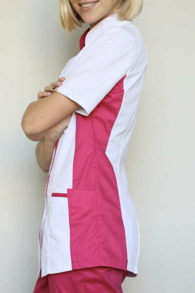 Блуза женская «Венеция», белый/фуксия, 48 - фото 3