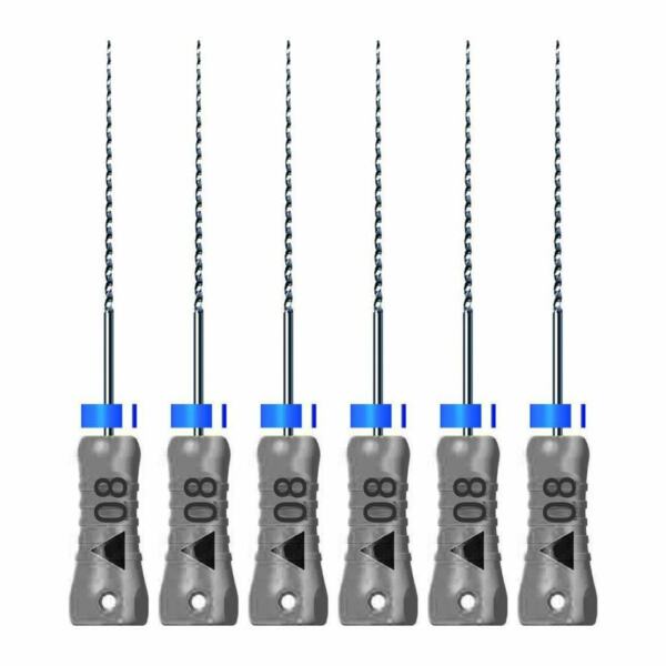 Римеры ручные FKG Reamers, для зондирования и обработки каналов, стандартная ручка, 21 мм, №08/.02, сталь, 6 шт - фото 0