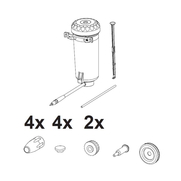 Бачок дополнительный для струйного материала 70-250 мкм для аппарата Basic Quattro - фото 1