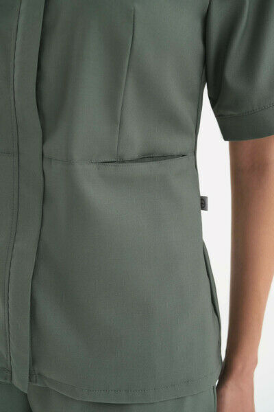 Рубашка женская на молнии Тезис TZ400, оливковый, 50 - фото 1