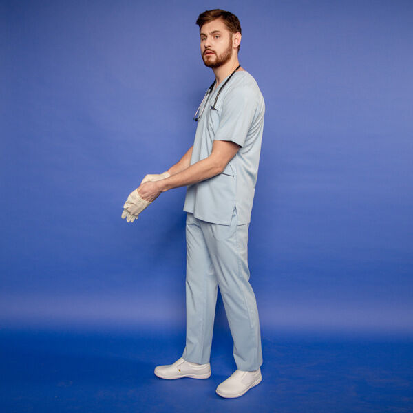 Брюки мужские, R132 светло-голубой, S - фото 1